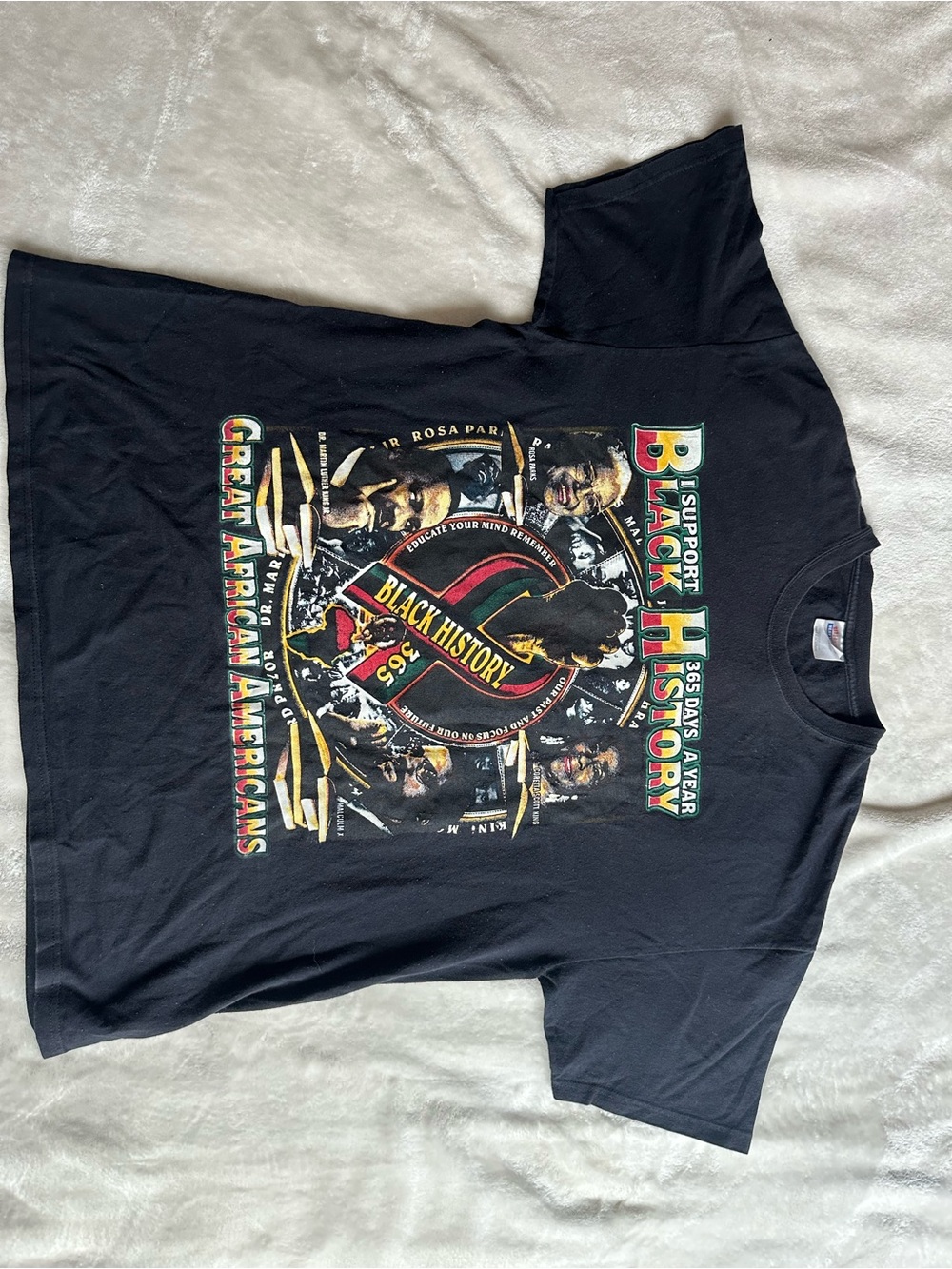Vintage Black History 365 Days A Year T-Shirt Great African Americans